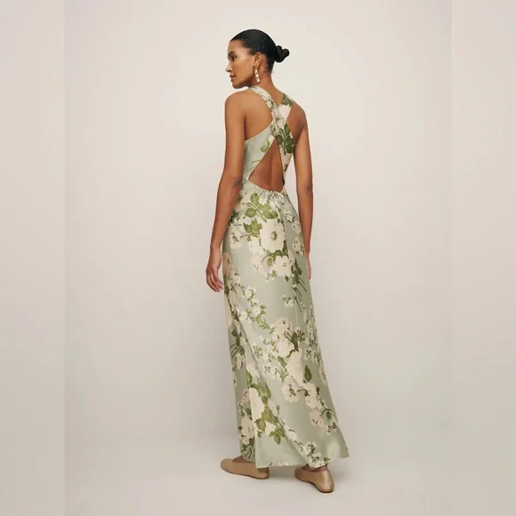 Reformation Green Floral Maxi Dress - Picture 5 of 16